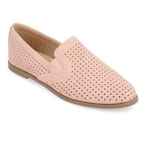 Women's Pink Perforated Loafers